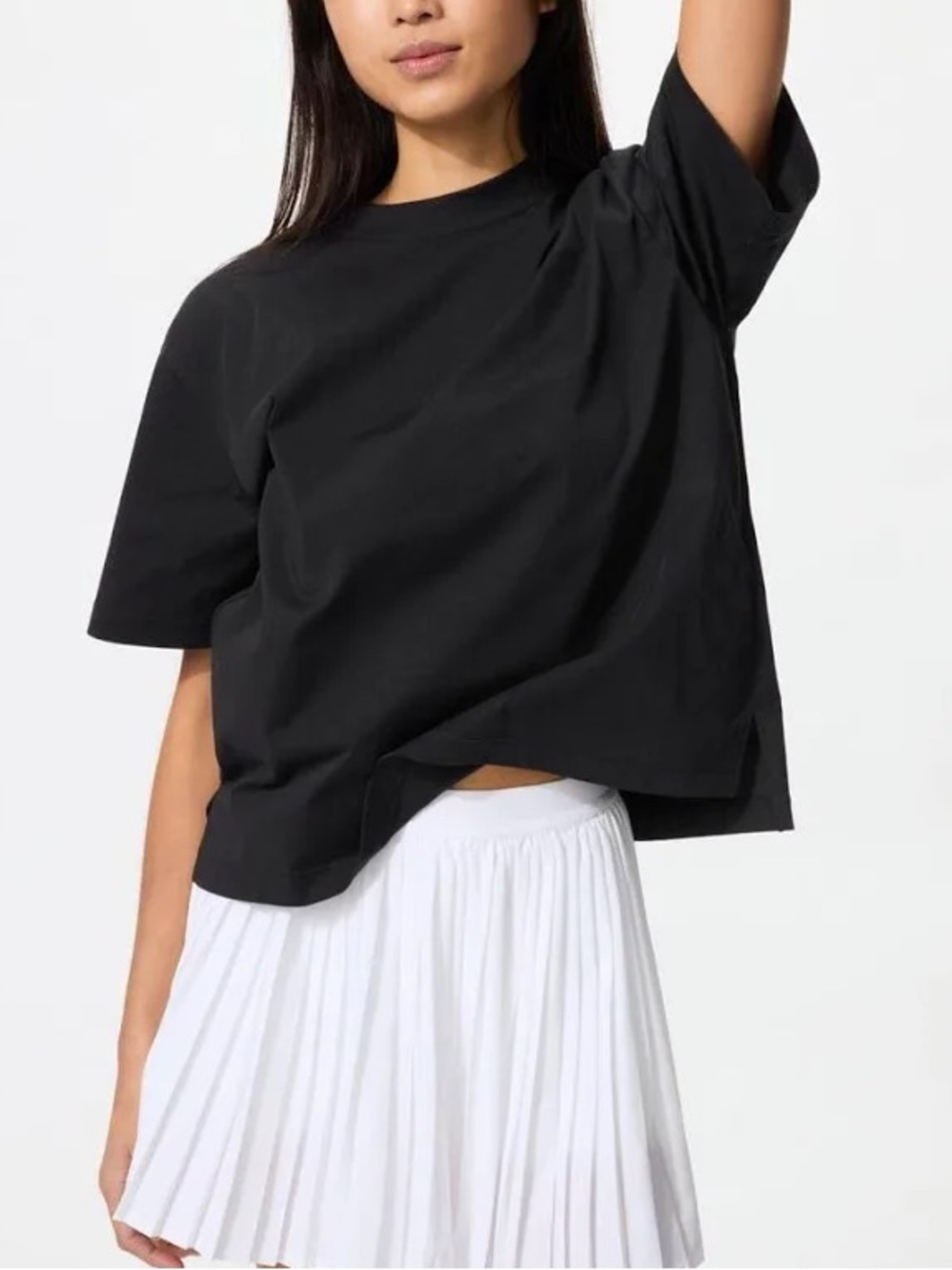 Uniqlo Airism Cotton Short Sleeve T-Shirt Black Women’s